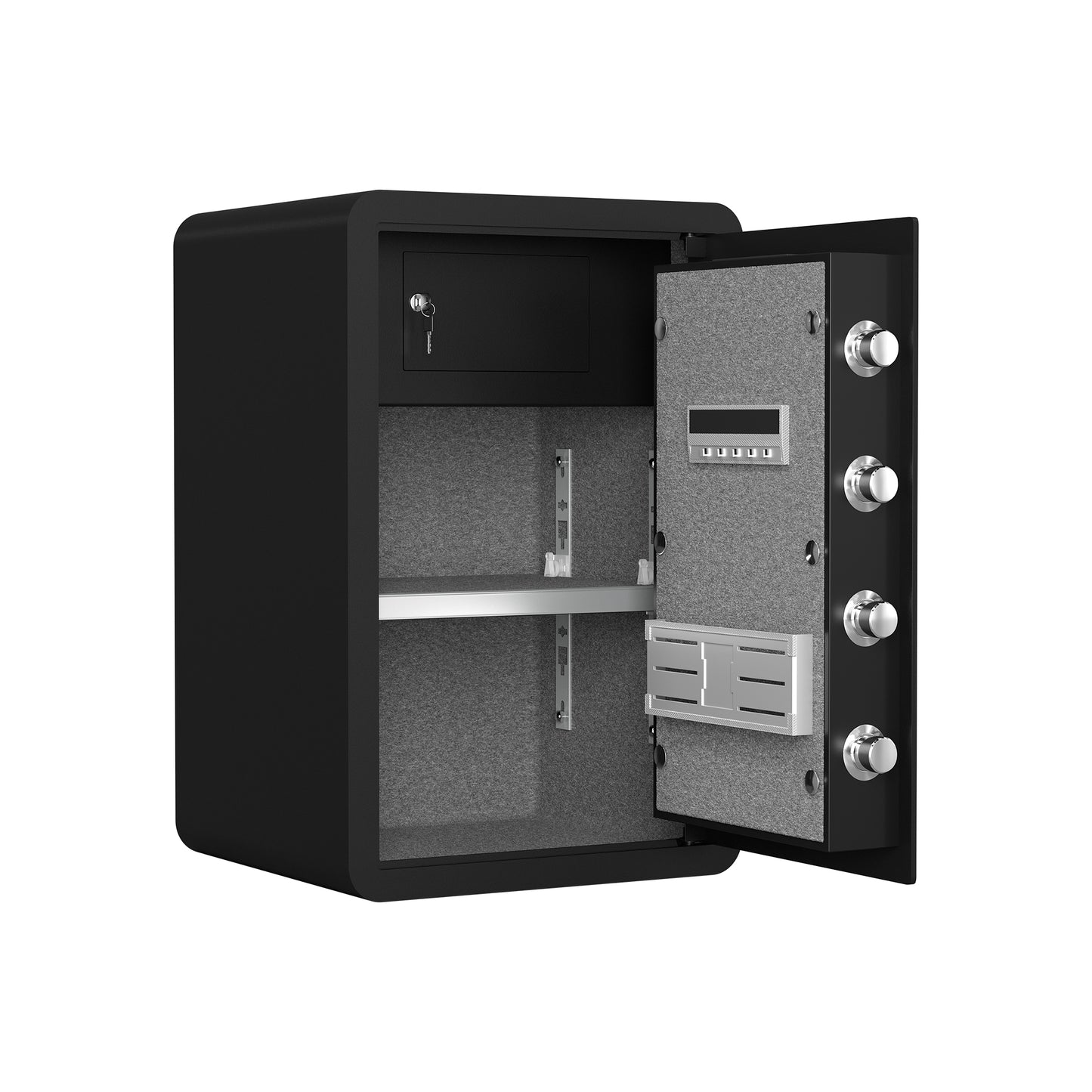 High Security Large-sized Safe Box with Fireproof and Waterproof Bag, 3.0 Cub Feet Safe with Electronic Password Lock,Safe with Private Inner Cabinet for Home,Office and Hotel