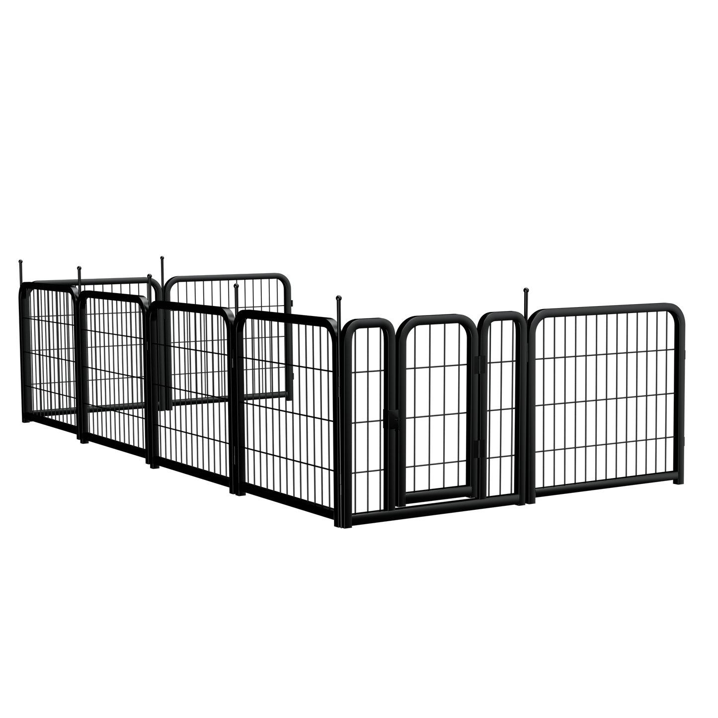 Dog Playpen Outdoor, 8 Panel Dog Fence 24" Pet Pen for Small Dogs Pet Exercise Pen for Puppy/Rabbit/Small Animals Portable Playpen for RV Camping Garden Yard, Indoor. Black, 22.2'' W x 23.6'' H.