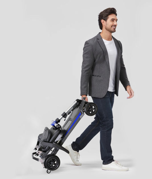 Manaul Folding Scooter M2085 Blue For Senior's Easy Travel With Competitive Price