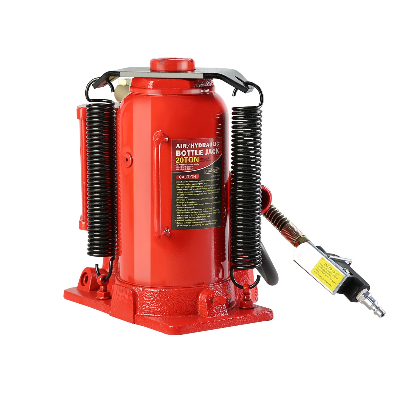 20 Ton Air Hydraulic Bottle Jack, with Manual Hand Pump Used for The Maintenance of Automobiles, Agricultural Vehicles, Heavy Trucks, Mobile Machinery, and Heavy Equipment