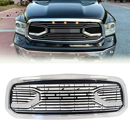 Chrome Big Horn Style Front Grille For 2013 2014 2015 2016 2017 2018 Dodge Ram 1500