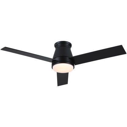 48" Black Lowe Profile Ceiling Fan with Light