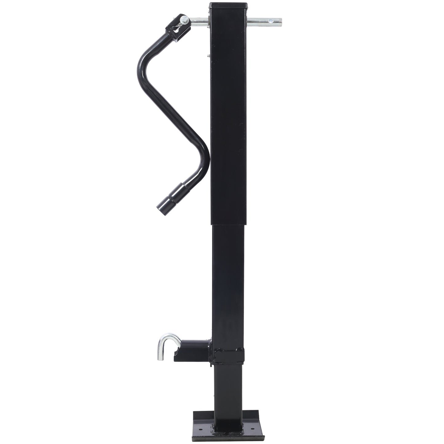 Weld On Trailer Jack, 12,000 lbs. Capacity, Sidewind Crank, No Mount Square Jack Tube,26 Inch Travel, Heavy-Duty Square Tube