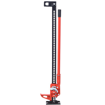 High Lift Farm Jack, 48" Utility Farm Jack, 7000 lbs Capacity Ratcheting Off Road Utility Jack, Heavy-Duty Farm Jack for Tractor, Truck, SUV, Bumper Lift, RED