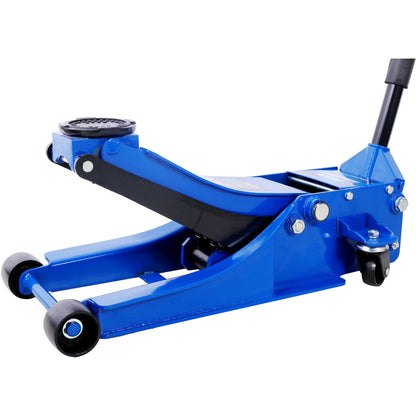 Low Profile Hydraulic Trolley Service/Floor Jack, 4 Ton (8000 lbs) Capacity, Lifting Range 2.5"-20",blue