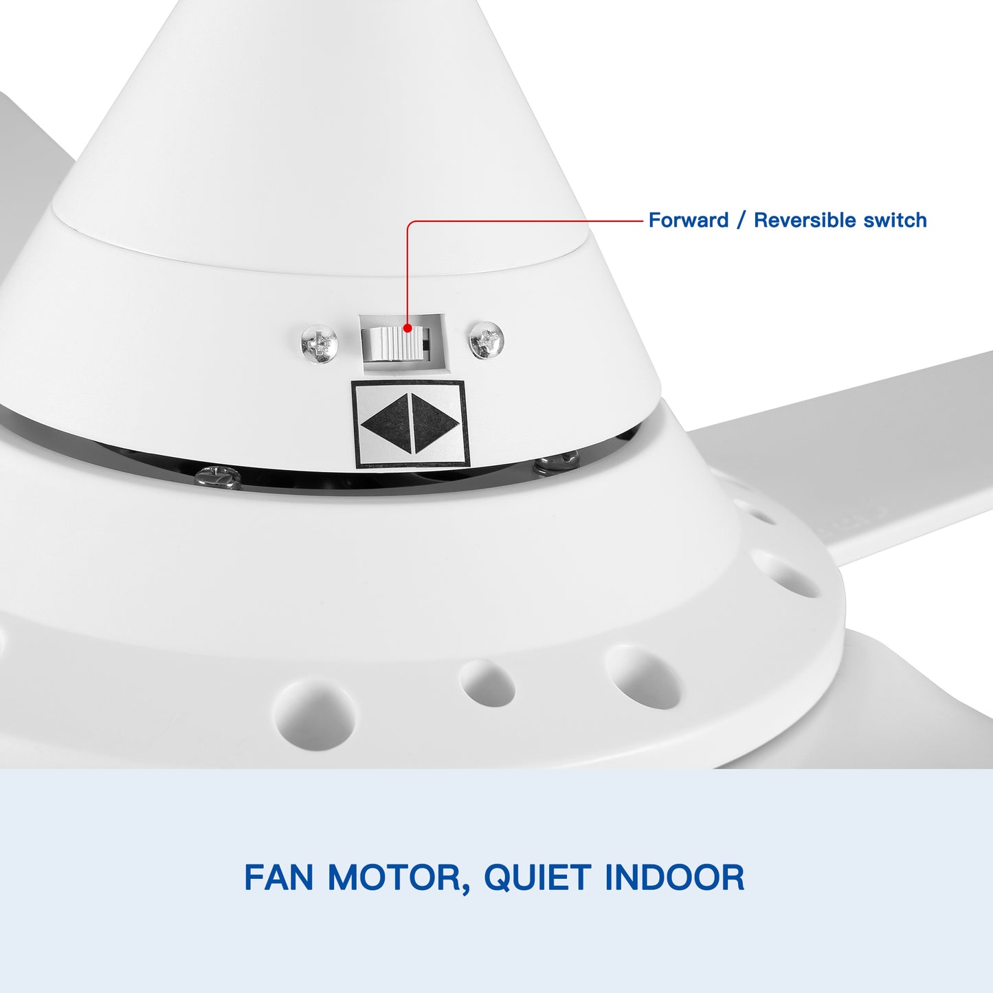 48 In Intergrated LED Ceiling Fan with White ABS Blade