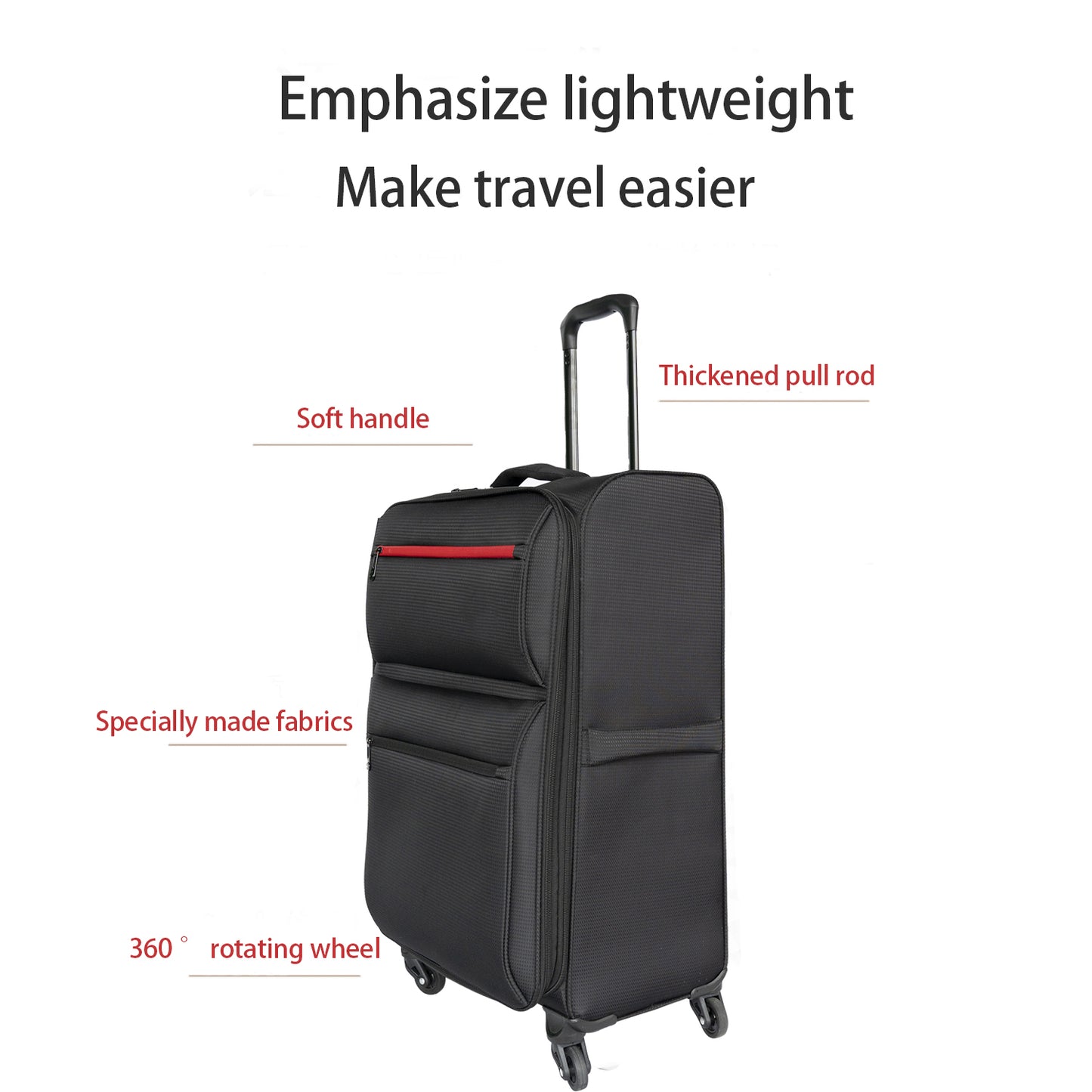 Softside Luggage Expandable 3 Piece Set Suitcase Upright Spinner Softshell Lightweight Luggage Travel Set  20inch 24inch 28inch