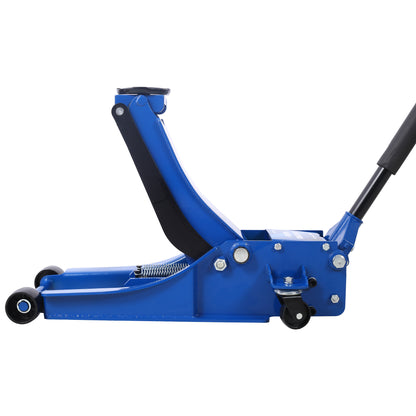 Low Profile Hydraulic Trolley Service/Floor Jack, 4 Ton (8000 lbs) Capacity, Lifting Range 2.5"-20",blue