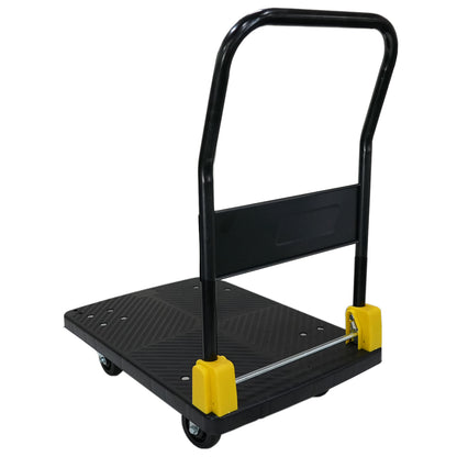 Foldable Platform Push Hand Truck Cart, 440 lbs. Weight Capacity, 2 Swivel Brake Wheels