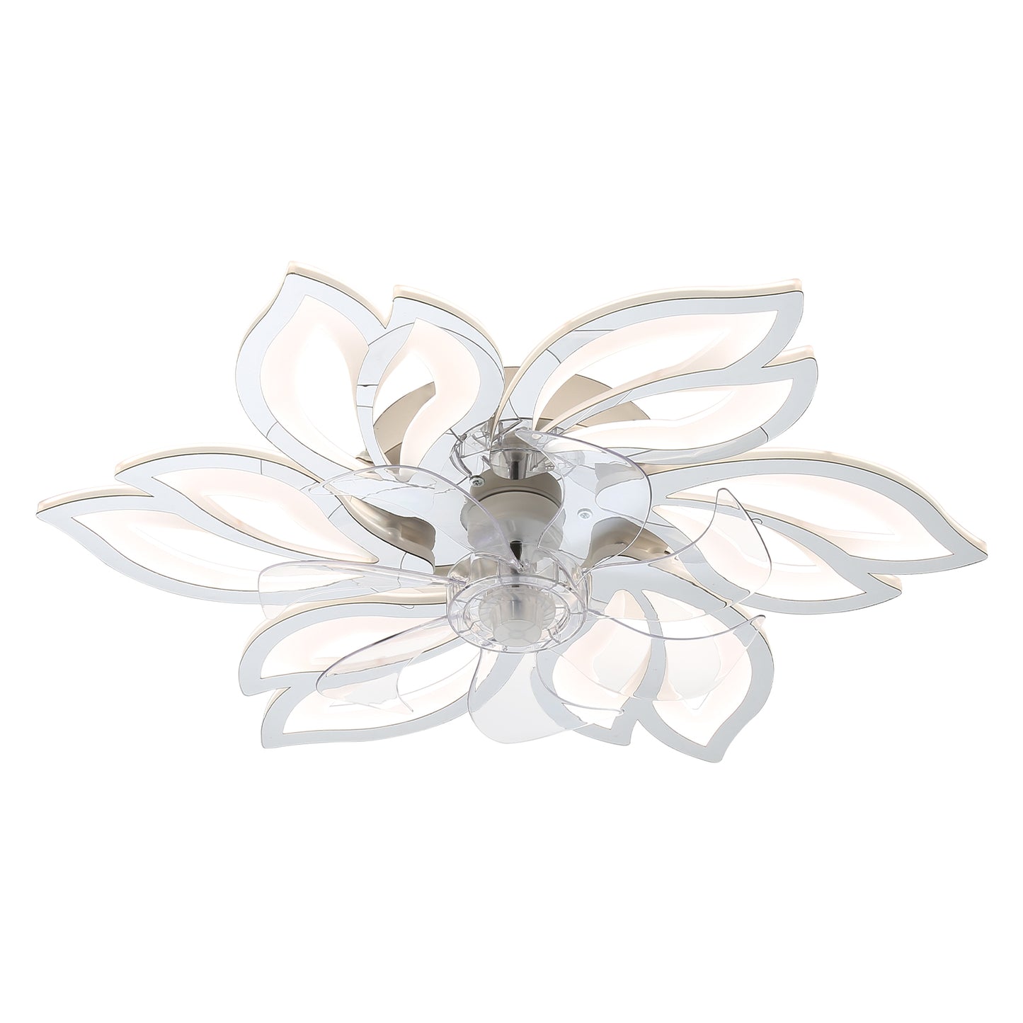 25.5In Ceiling Fan with Lights, Remote Control 3 Color Temperatures,6 Gear wind Speed Fan Light