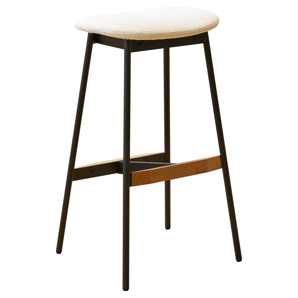 Modern Set of 2 Bar Stools Comfortable & Stylish Counter Height and Bar Height Bar Stools,Soft Fabric Upholstered, Backless for Kitchen, Dining Room Bar Chairs