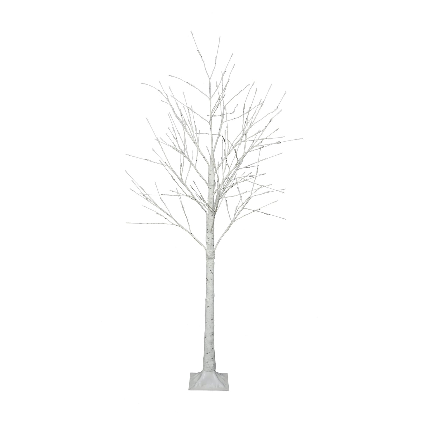 Set of Lighted Birch Tree, 4FT 48 LED/5FT 72 LED/6FT 96 LED Artificial Tree with Warm White Lights, Christmas Tree for Decoration Inside and Outside