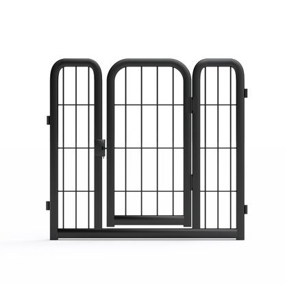 Dog Playpen Outdoor, 12 Panel Dog Fence 24" Pet Pen for Small Dogs Pet Exercise Pen for Puppy/Rabbit/Small Animals Portable Playpen for RV Camping Garden Yard, Indoor. Black, 22.2'' W x 23.6'' H.