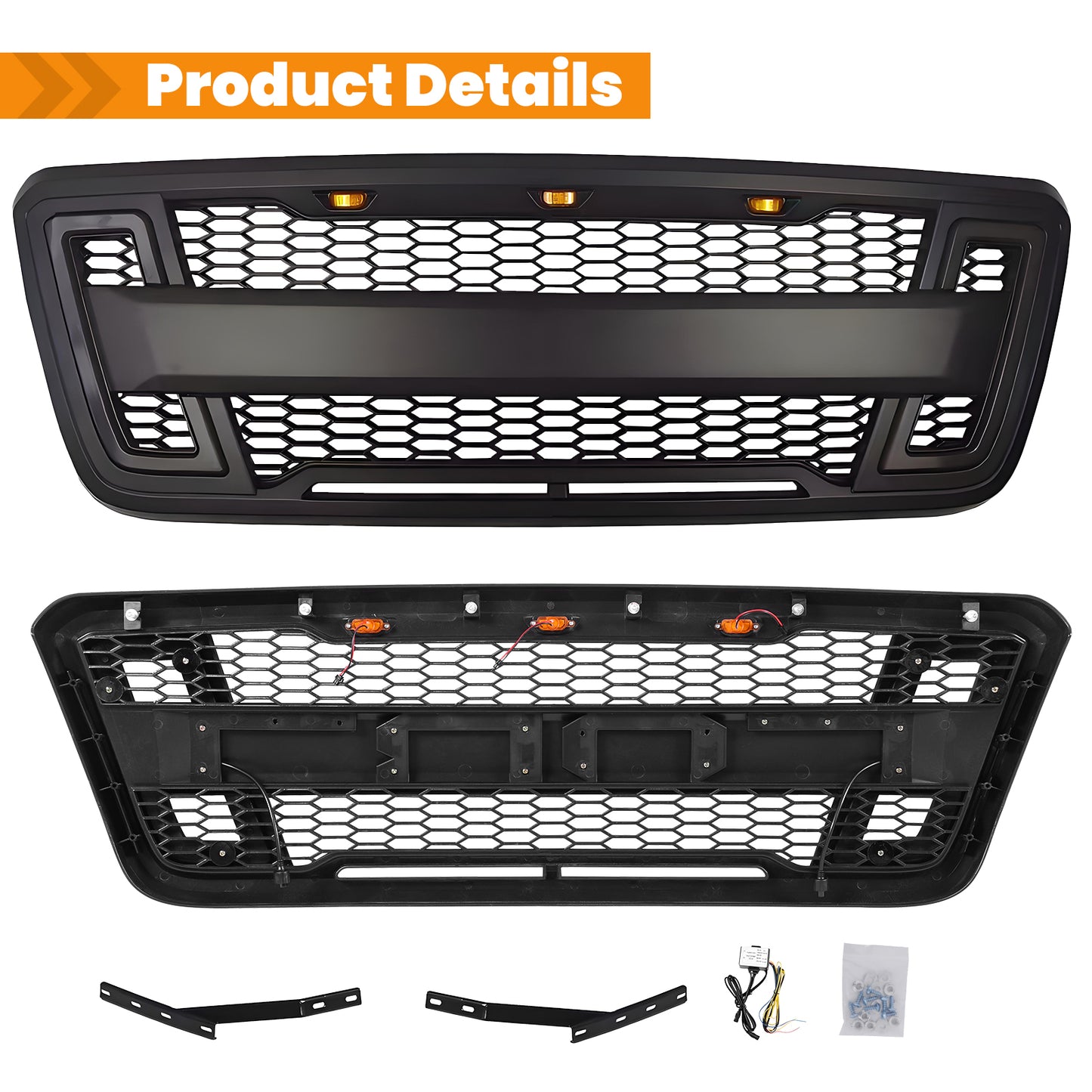 Grille for 2004-2008 Ford F150 with LED Lights