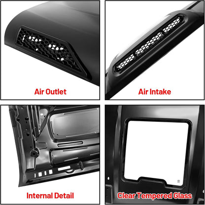 Replacement Hood Vented Heat Dispersion for 2007-2018 Jeep Wrangler JK JKU Hood Upgrade