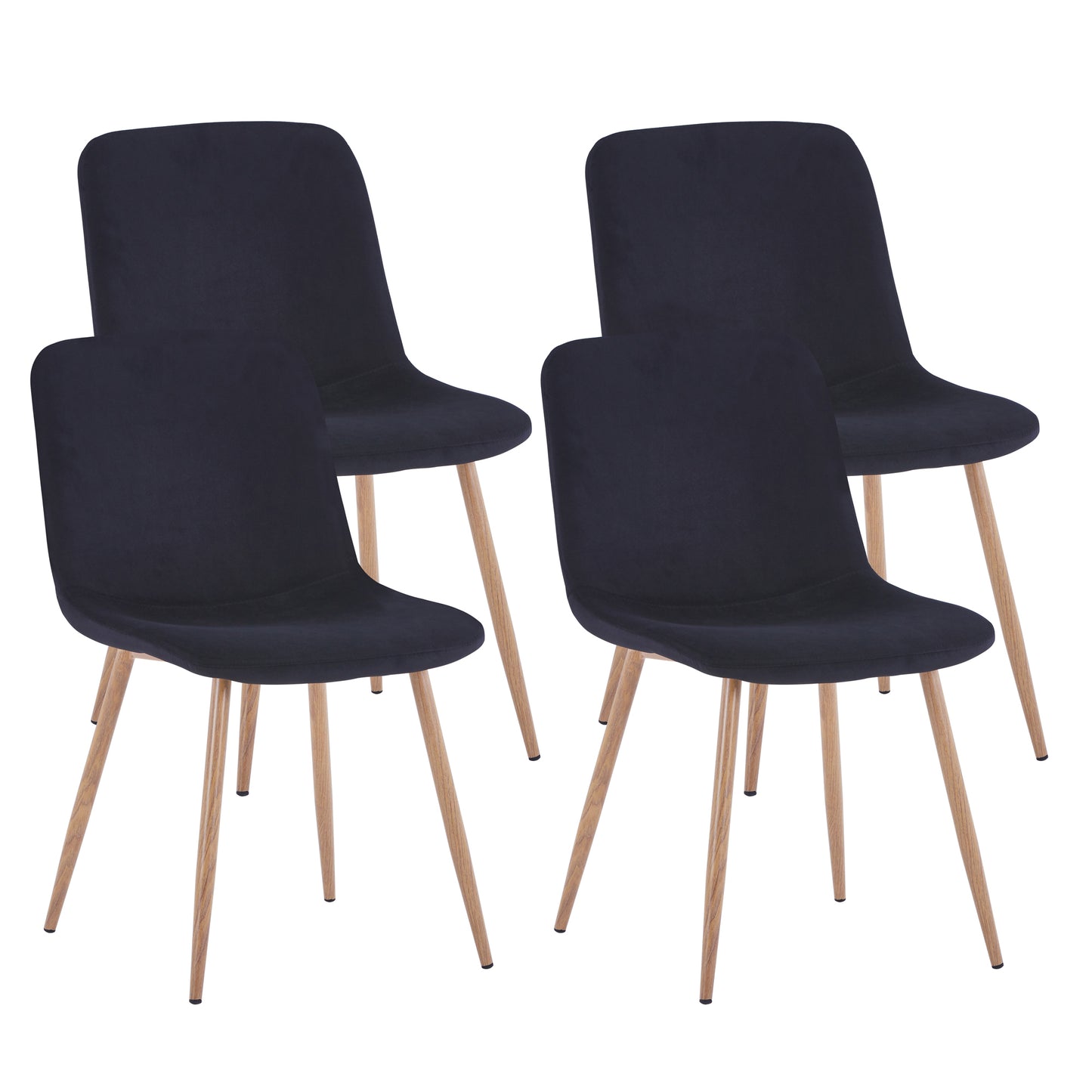 Dining Chair 4PCS（BLACK），Modern style，New technology.Suitable for restaurants, cafes, taverns, offices, living rooms, reception rooms.