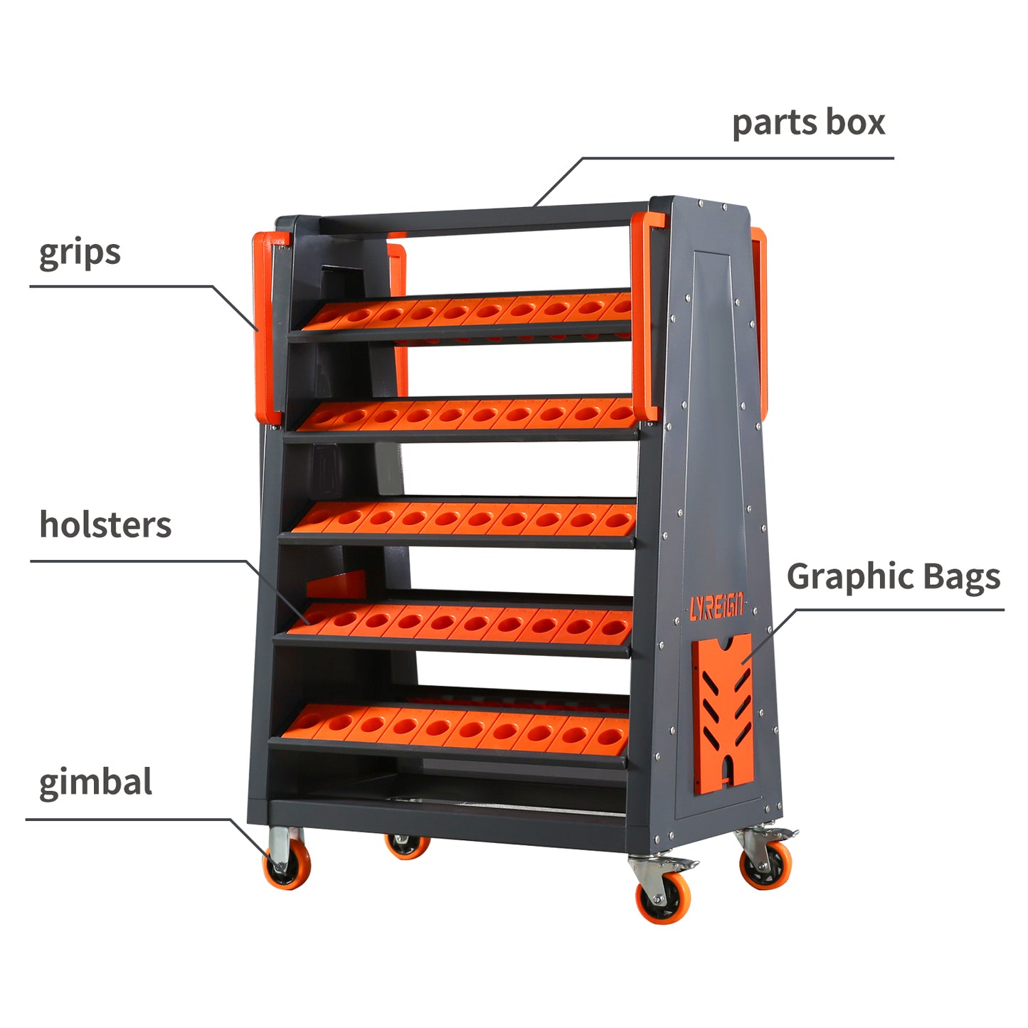 CAT40 CNC Tool Cart-100CAP 5-Tier CNC Rolling Carts with Wheels 40 Taper Tool Holder CNC Mobile Tool Holder CNC Tool Organizer CAT 40 Tool Holder Set for Storehouse Factory Garage(CAT40-100CAP)