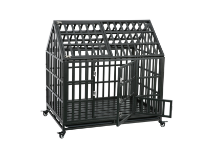 Heavy Duty Dog Cage  pet Crate with Roof