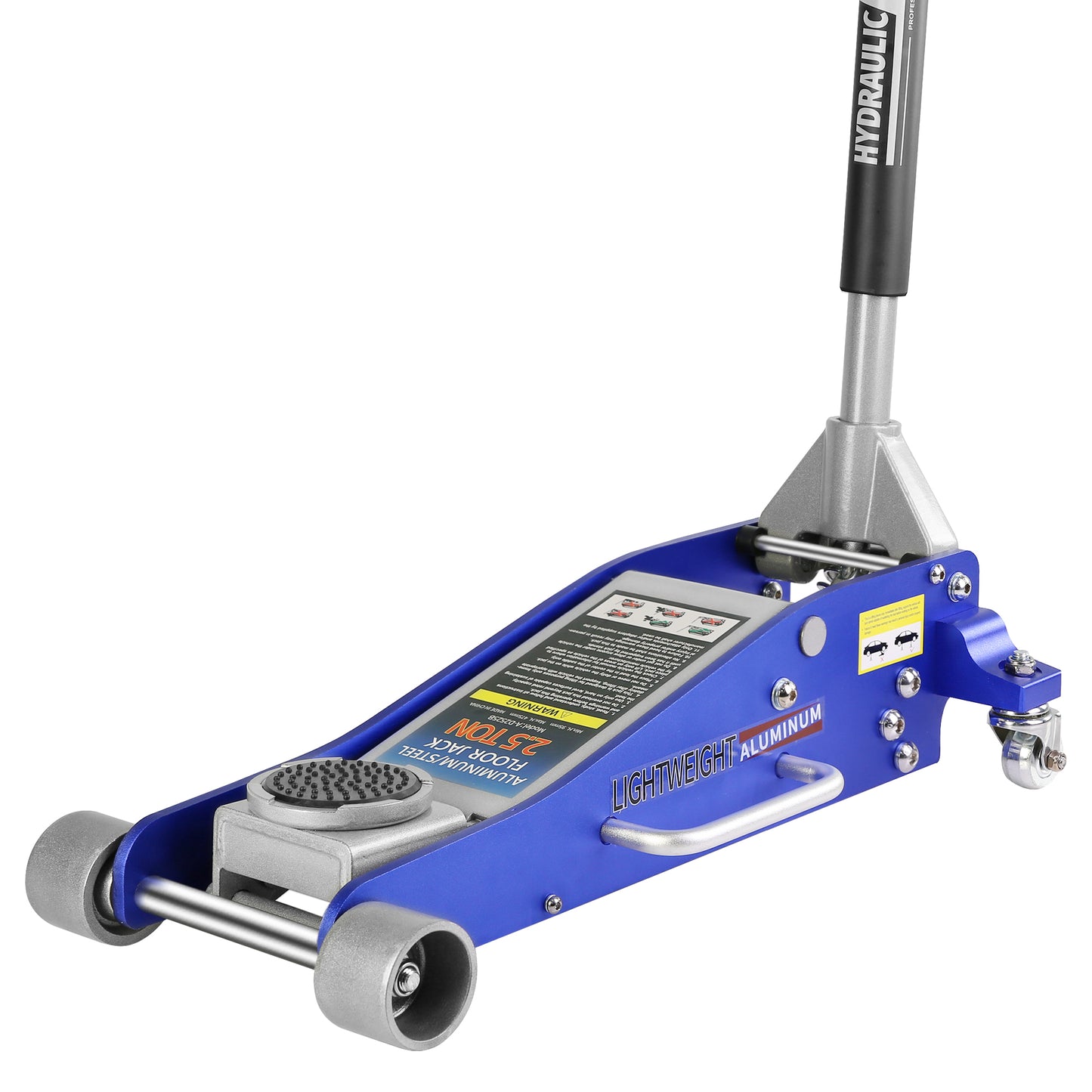 Hydraulic Low Profile Aluminum and Steel Racing Floor Jack with Dual Piston Quick Lift Pump, 2.5 Ton (5,000 lb) Capacity