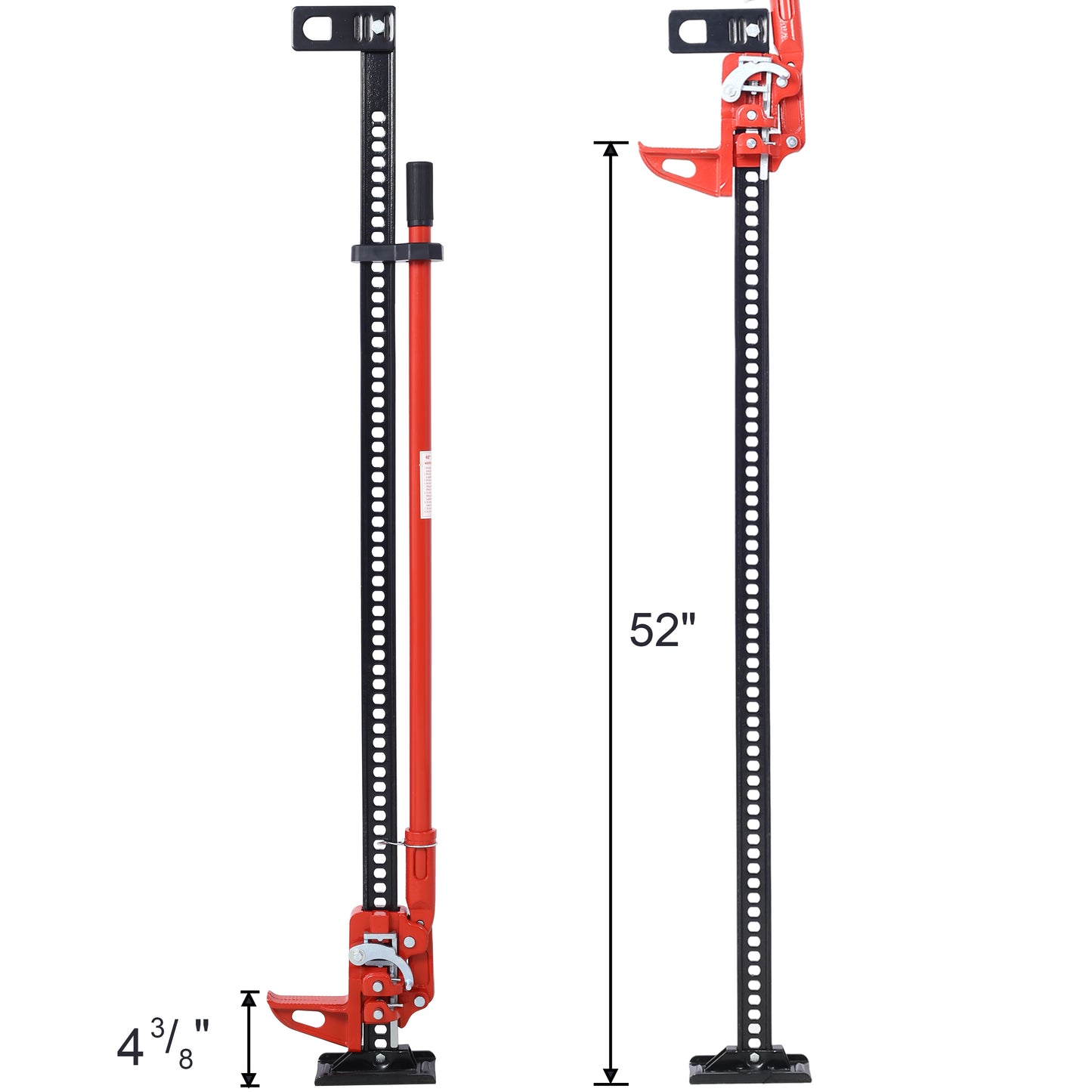 High Lift Farm Jack,60" Utility Farm Jack, 7000 lbs Capacity Ratcheting Off Road Utility Jack, Heavy-Duty Farm Jack for Tractor, Truck, SUV, Bumper Lift, RED