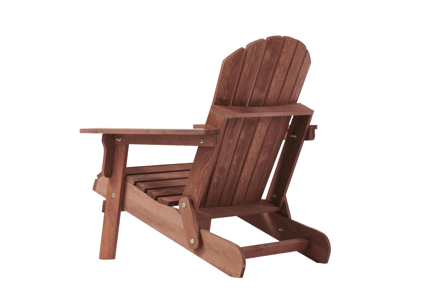 Oversize Wooden Outdoor Folding Adirondack Chair with Pre-Assembled BackRest & SeatBoard, Wood Patio Chair for Garden Backyard Porch Pool Deck Firepit