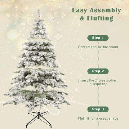 7.5ft Artificial Christmas Tree with 400 LED Lights and 1050 Bendable Branches, Christmas Tree Holiday Decoration, Creative Decorated Trees, Xmas Tree Christmas Decorations