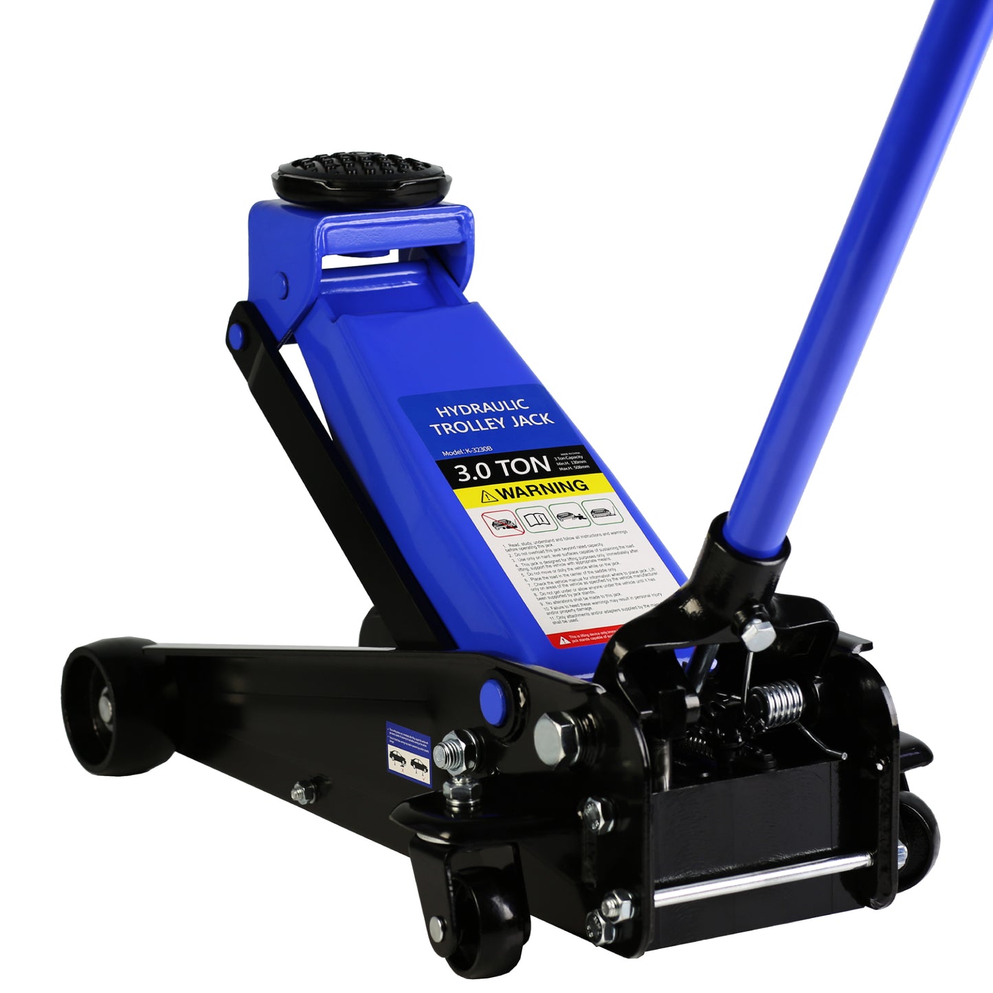 Hydraulic trolley Low Profile and Steel Racing 3Ton (6,000 lb) Capacity,  Floor Jack with Piston Quick Lift Single Pump, Blue Lifting range 5.1"-20"