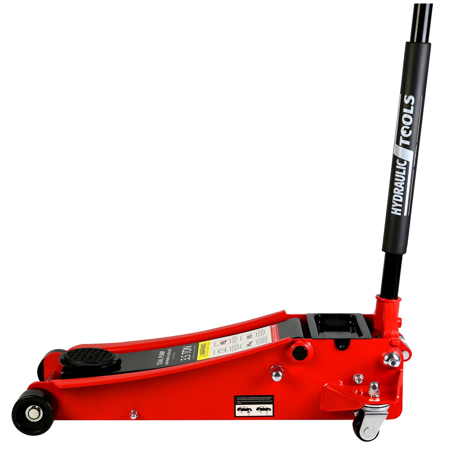 Floor Jack, 3.5 Ton Low Profile Floor Jack, Heavy-Duty Steel Racing Floor Jack with dual Piston Quick Lift Pump, Floor Jack Lifting Range 4"-21"