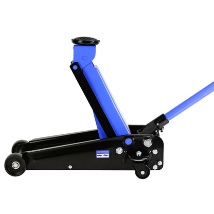 Hydraulic trolley Low Profile and Steel Racing 3Ton (6,000 lb) Capacity,  Floor Jack with Piston Quick Lift Single Pump, Blue Lifting range 5.1"-20"