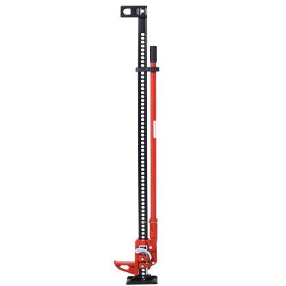 High Lift Farm Jack,60" Utility Farm Jack, 7000 lbs Capacity Ratcheting Off Road Utility Jack, Heavy-Duty Farm Jack for Tractor, Truck, SUV, Bumper Lift, RED