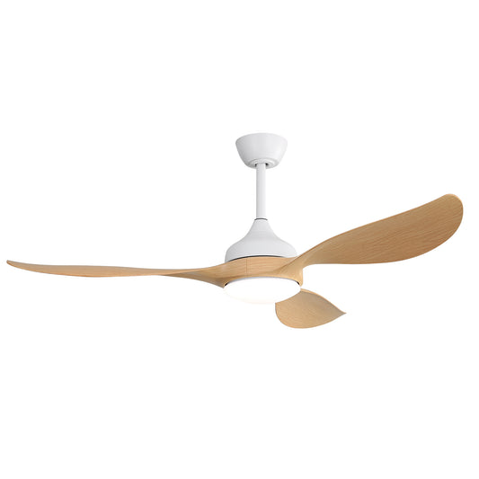 56 Inch Modern Ceiling Fans Dimmable LED Light Quiet DC Reversible Motor for Indoor & Outdoor