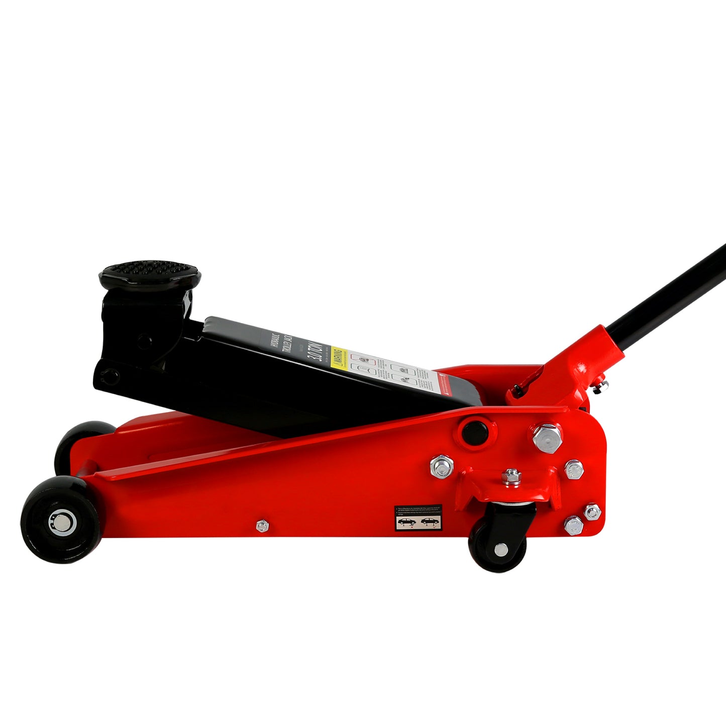 Hydraulic trolley Low Profile and Steel Racing Floor Jack with Piston Quick Lift Pump,3Ton (6,000 lb) Capacity, Lifting range 5.1"-20"