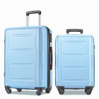 Expanable Spinner Wheel 2 Piece Luggage Set ABS Lightweight Suitcase with TSA Lock 20inch+24inch