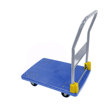 Foldable Platform Push Hand Truck Cart, 440 lbs. Weight Capacity, 2 Swivel Brake Wheels