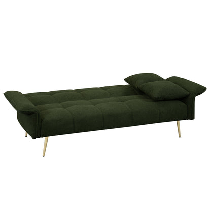 70.1 "futon sofa bed, convertible double sofa bed with folding armrests for living rooms and small Spaces