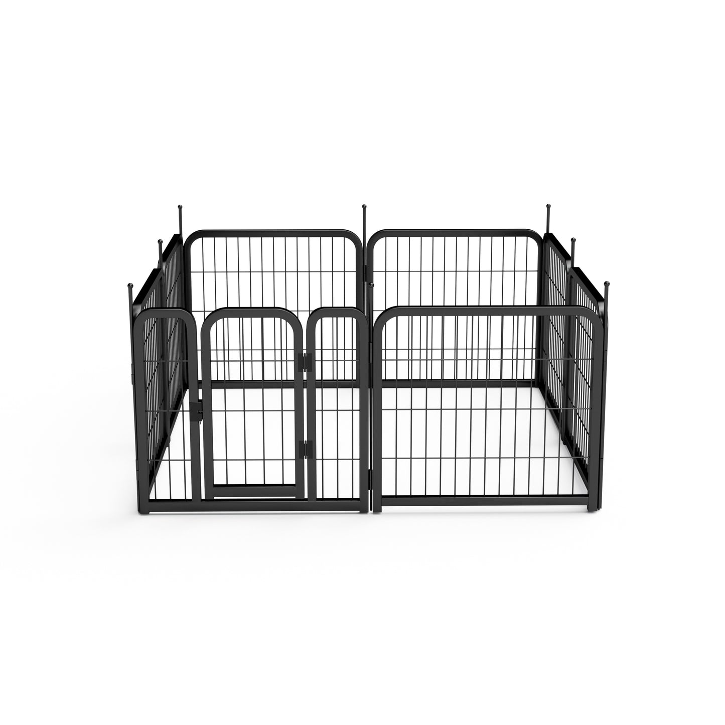 Dog Playpen Outdoor, 8 Panel Dog Fence 24" Pet Pen for Small Dogs Pet Exercise Pen for Puppy/Rabbit/Small Animals Portable Playpen for RV Camping Garden Yard, Indoor. Black, 22.2'' W x 23.6'' H.