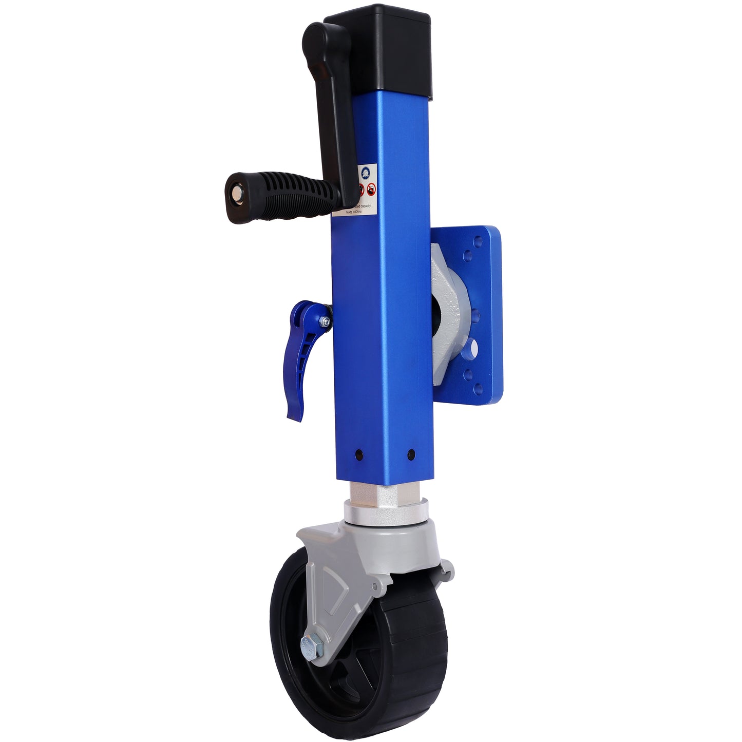 Heavy Duty Aluminum Trailer Jack, for Use On 3 in. X 5 in. Trailer Tongue, Max Load 1,800 Lbs, Blue