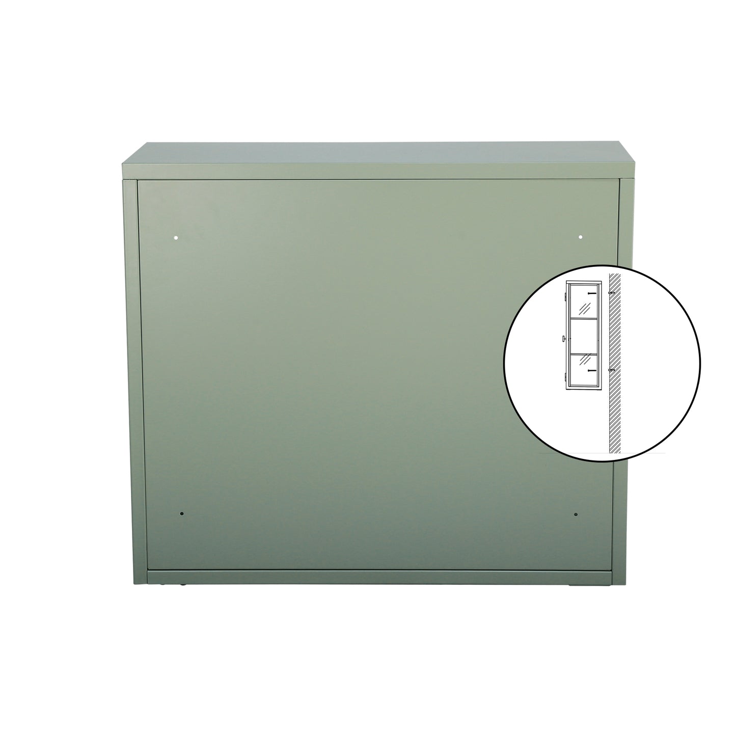 Retro Style Haze Double Glass Door Wall Cabinet With Detachable Shelves for Office, Dining Room,Living Room, Kitchen and Bathroom Mint Green(=OLD ITEM CODE W68751725)