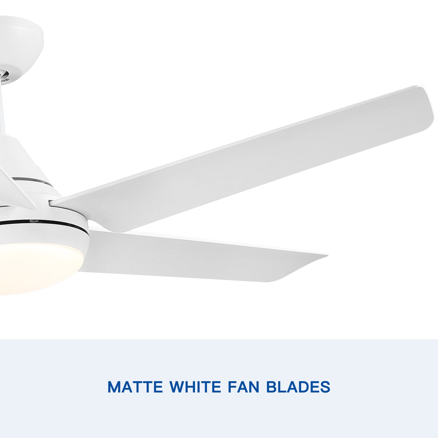 48 In Intergrated LED Ceiling Fan with White ABS Blade