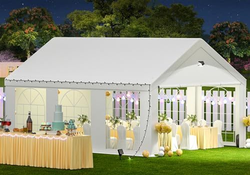 Party Tent- 10x20FT Heavy Duty Canopy Tent with Removable sidewals,outdoor Waiterpro Patio camping Gazebo sheter,perect for wedding Holday Bithday BBa Backyard Evening Tent