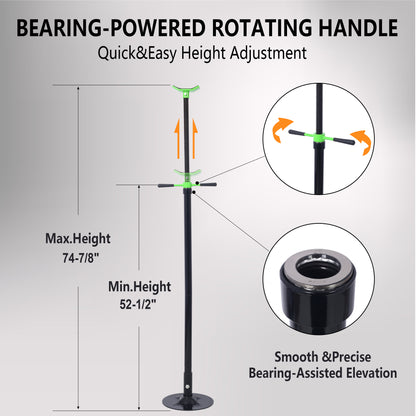 Under Hoist Support Stand 3/4 Ton 1650Lbs Capacity Jack Stand Lifting from 52 1/2 to 74 7/8 Inch