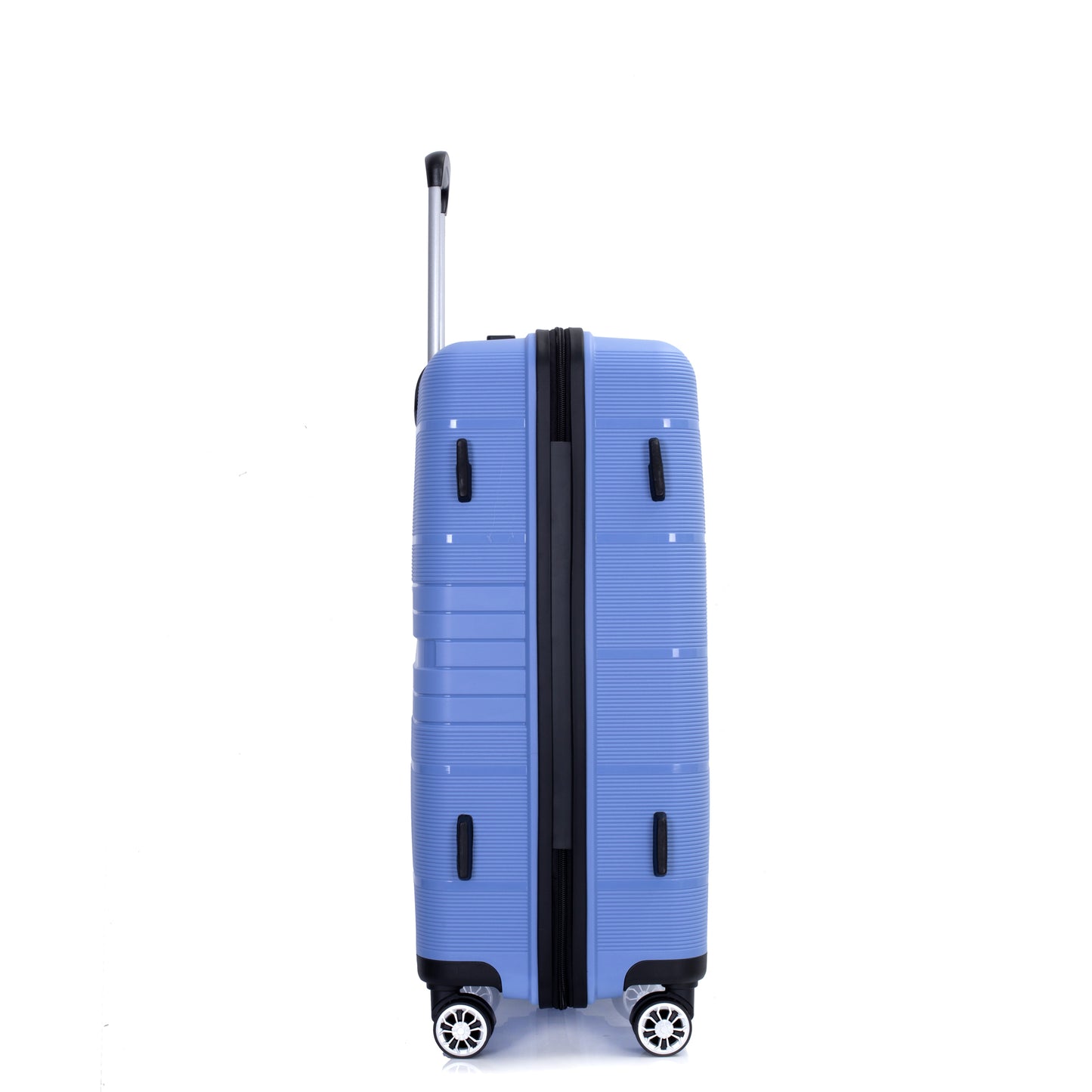 Hardshell Suitcase Double Spinner Wheels PP Luggage Sets Lightweight Durable Suitcase with TSA Lock,3-Piece Set (20/24/28) , Purplish Blue