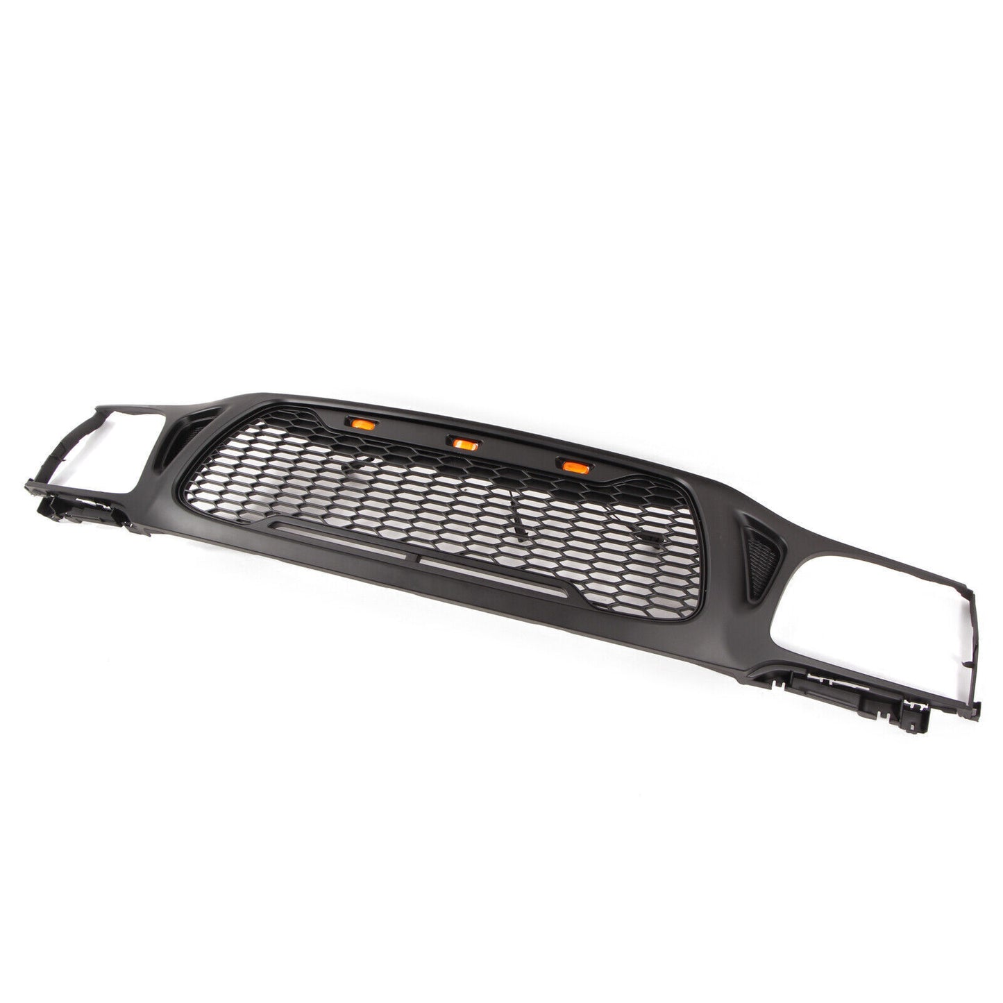 Front Grille Fit For 2001-2004 Toyota Tacoma Mesh Honeycomb Grill with 3 LED Lights