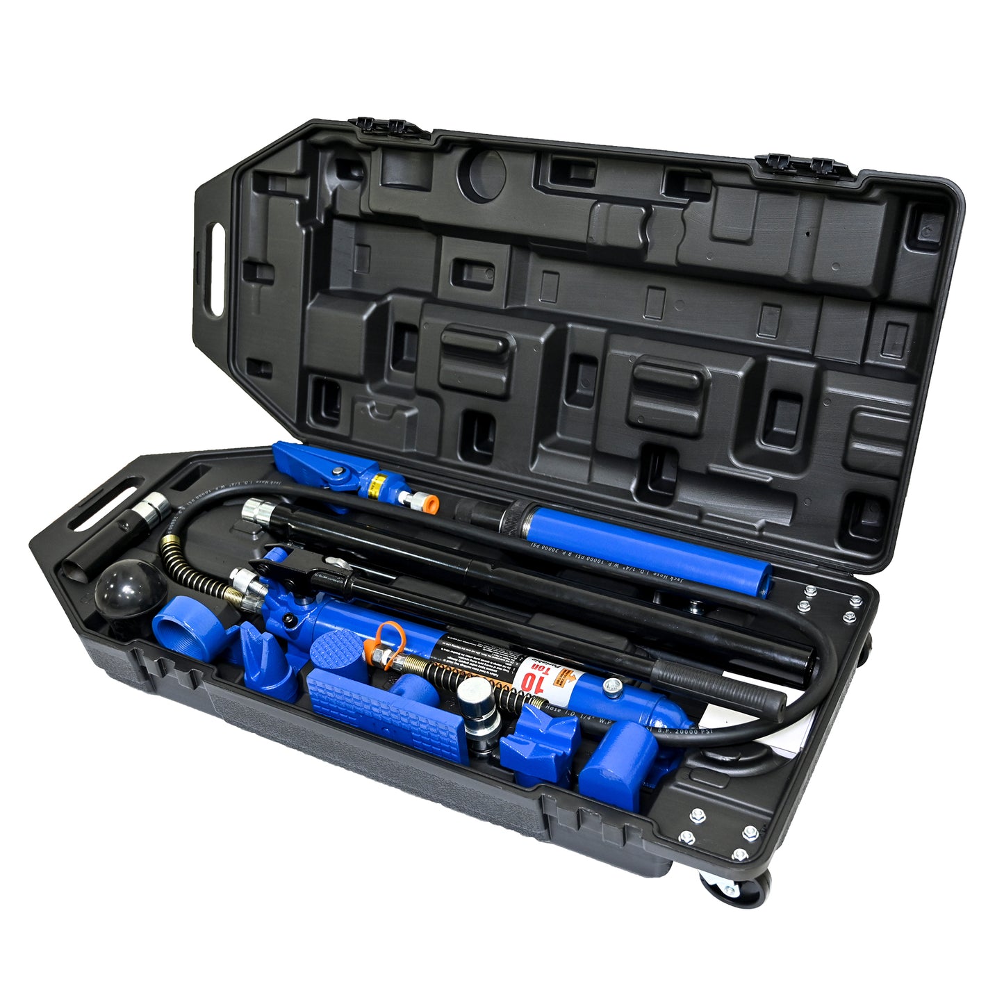 10 Tons of Portable Hydraulic Equipment Components-BLACK+BLUE