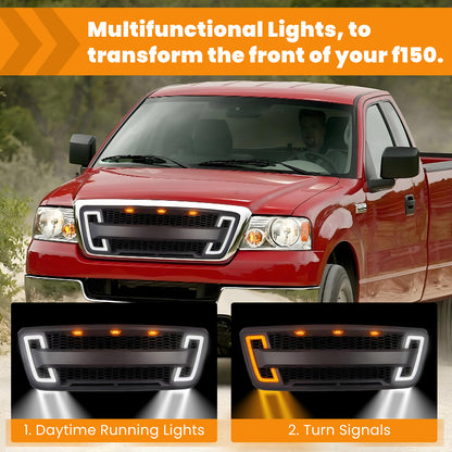 Grille for 2004-2008 Ford F150 with LED Lights