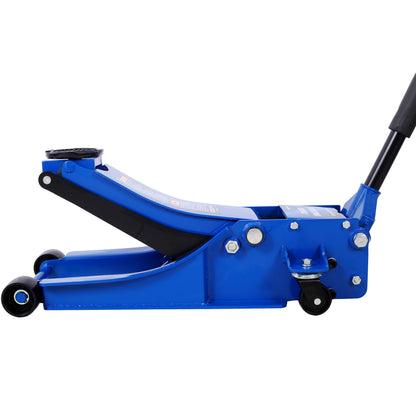 Low Profile Hydraulic Trolley Service/Floor Jack, 4 Ton (8000 lbs) Capacity, Lifting Range 2.5"-20",blue