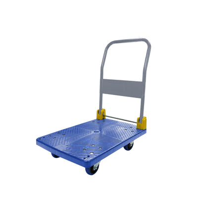 Foldable Platform Push Hand Truck Cart, 440 lbs. Weight Capacity, 2 Swivel Brake Wheels