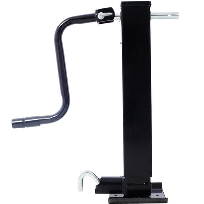 Weld On Trailer Jack, 12,000 lbs. Capacity, Sidewind Crank, No Mount Square Jack Tube,26 Inch Travel, Heavy-Duty Square Tube