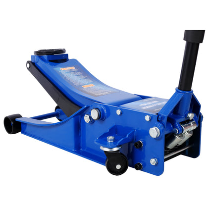 Low Profile Hydraulic Trolley Service/Floor Jack, 4 Ton (8000 lbs) Capacity, Lifting Range 2.5"-20",blue