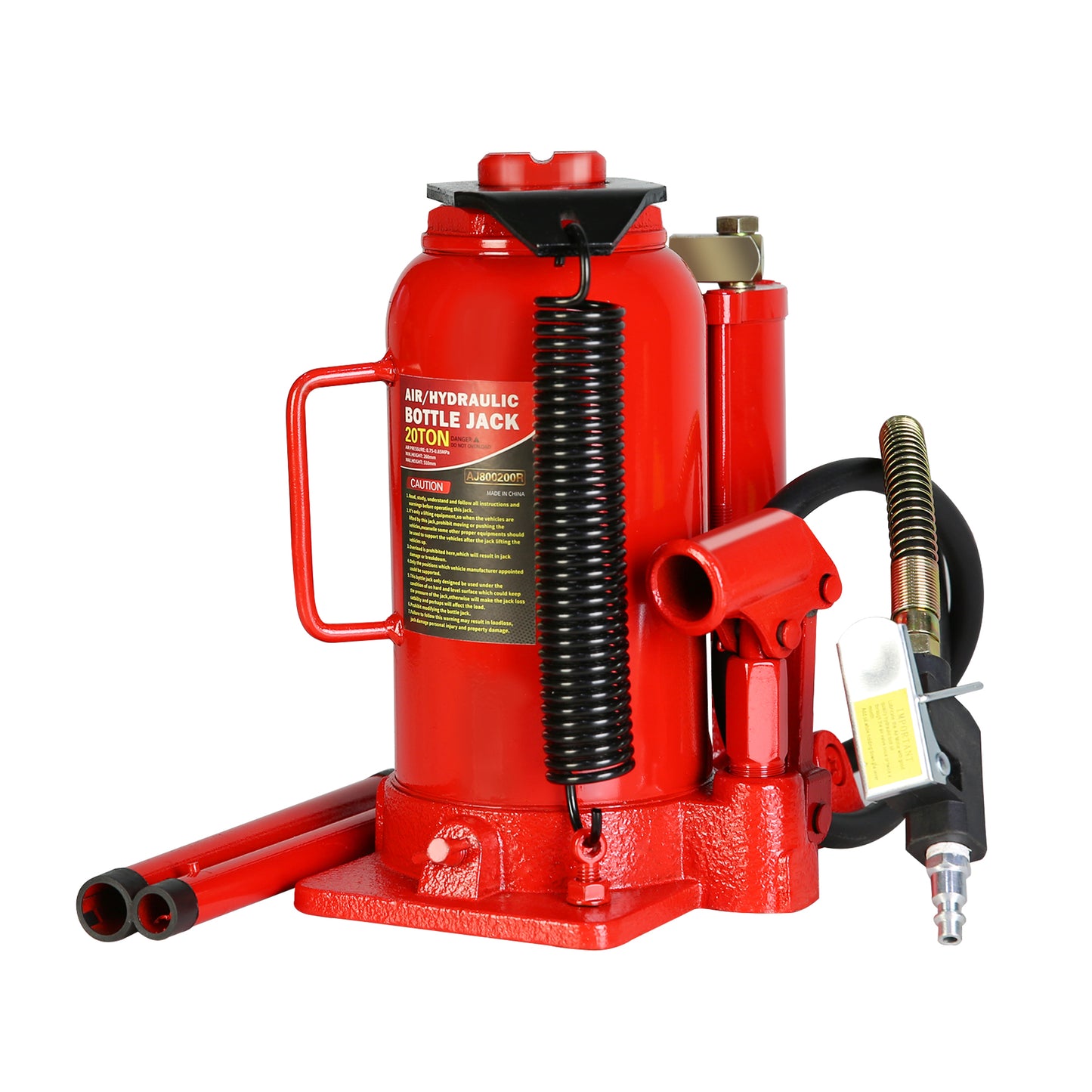 20 Ton Air Hydraulic Bottle Jack, with Manual Hand Pump Used for The Maintenance of Automobiles, Agricultural Vehicles, Heavy Trucks, Mobile Machinery, and Heavy Equipment